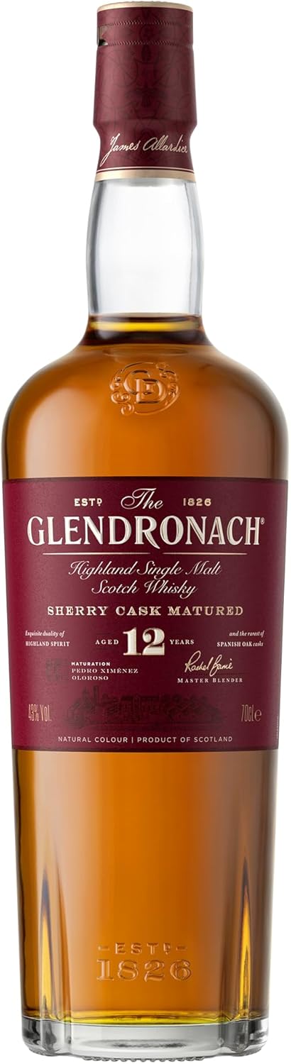 Glendronach 12 Jahre - Premium Single Malt Whisky - 0,7L, 43% Vol.