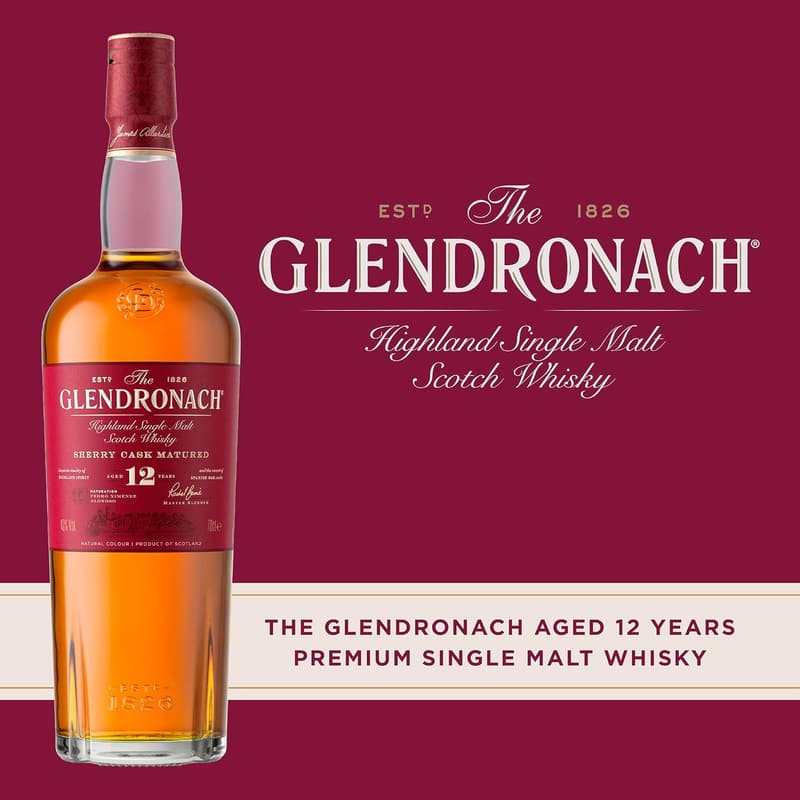 Glendronach 12 Jahre - Premium Single Malt Whisky - 0,7L, 43% Vol.