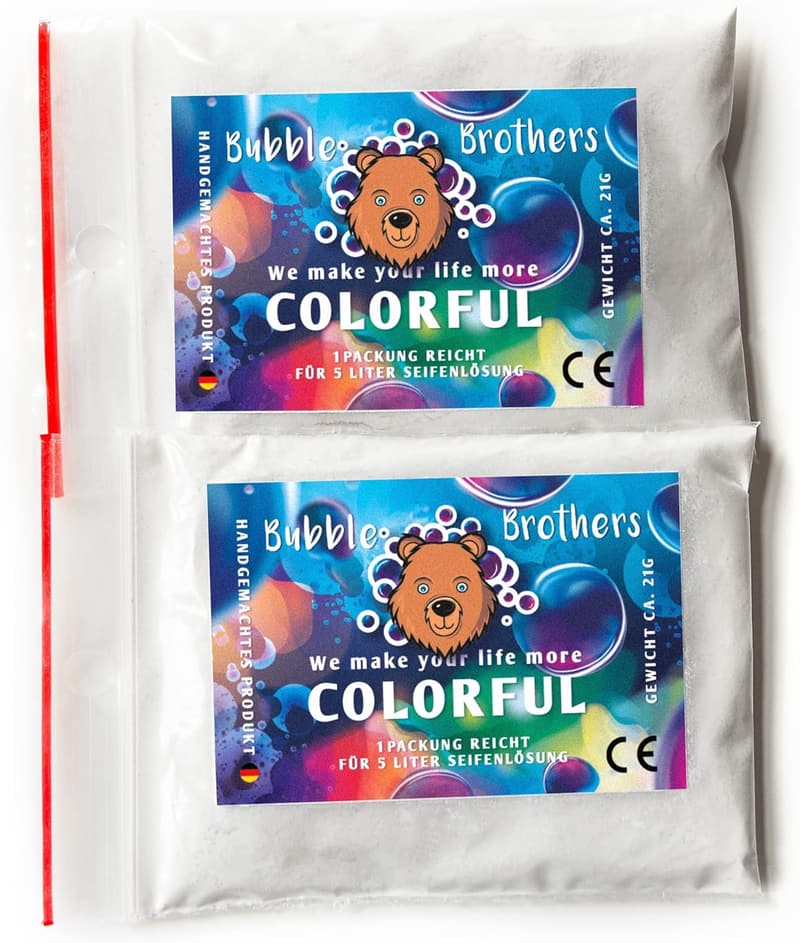 Seifenblasenflüssigkeit für Riesenseifenblasen, 2 x 5 Liter