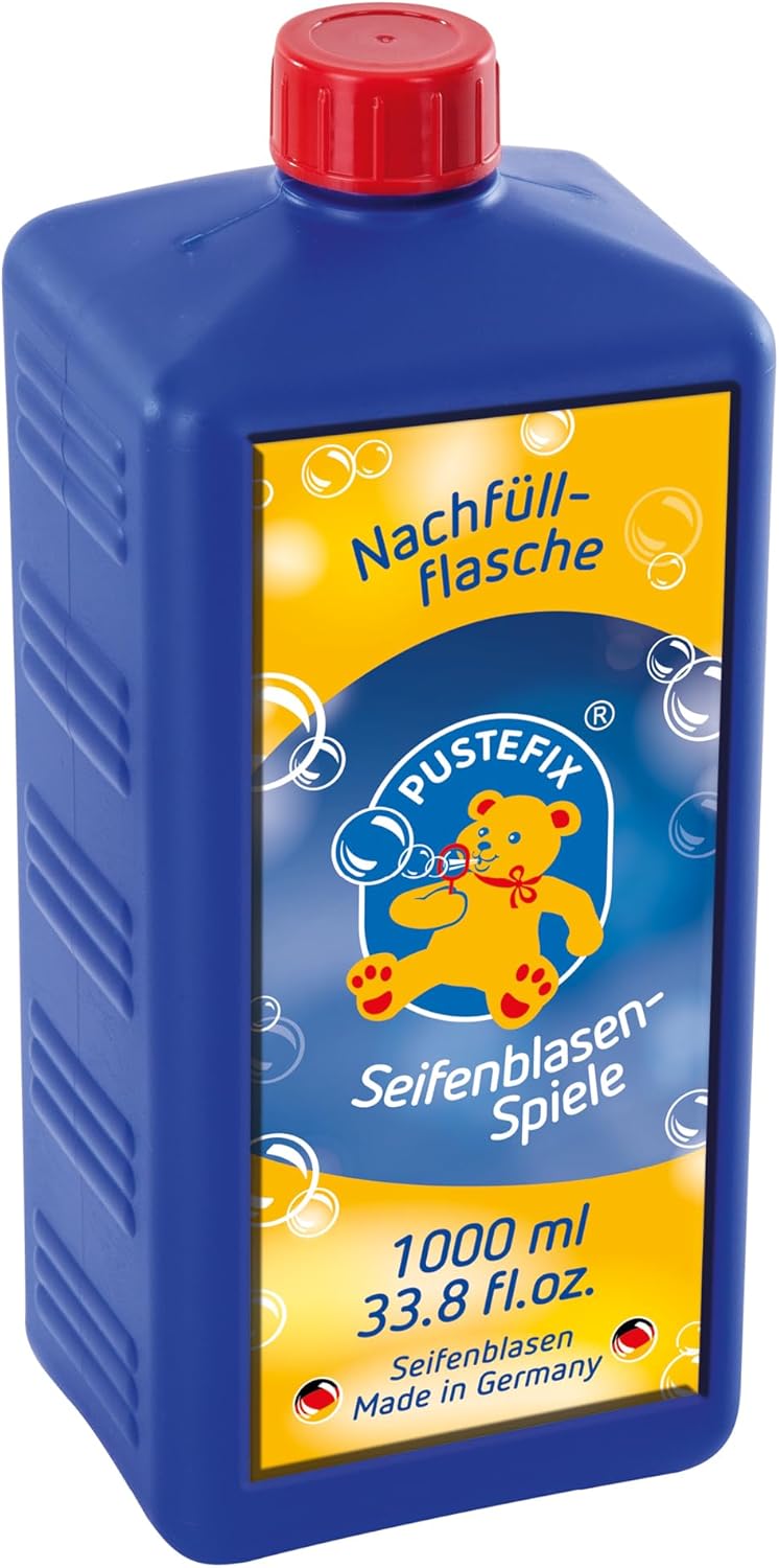 Seifenblasen Nachfüllflasche 1L - Bunte Blasen für Kinder und Erwachsene