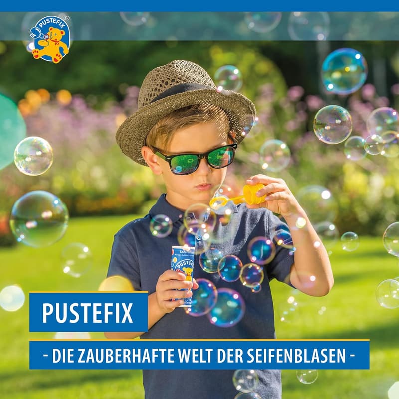 PUSTEFIX Seifenblasenflüssigkeit Midi 500 ml für Hochzeiten & Kindergeburtstage