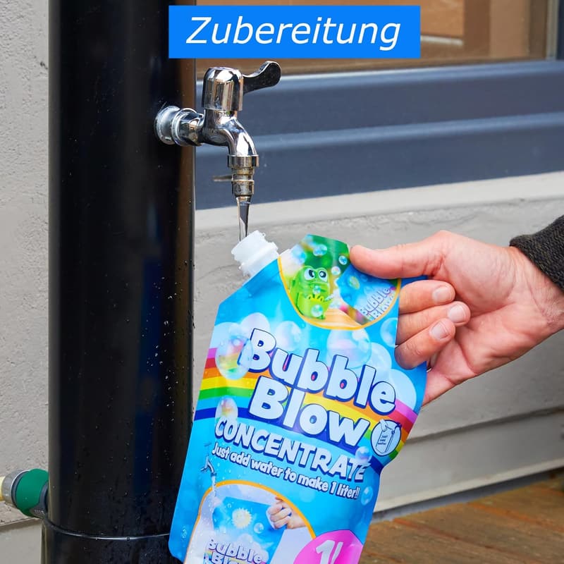 Seifenblasen Flüssigkeit Konzentrat für Kinder, 3 x 1L Nachfüllbeutel