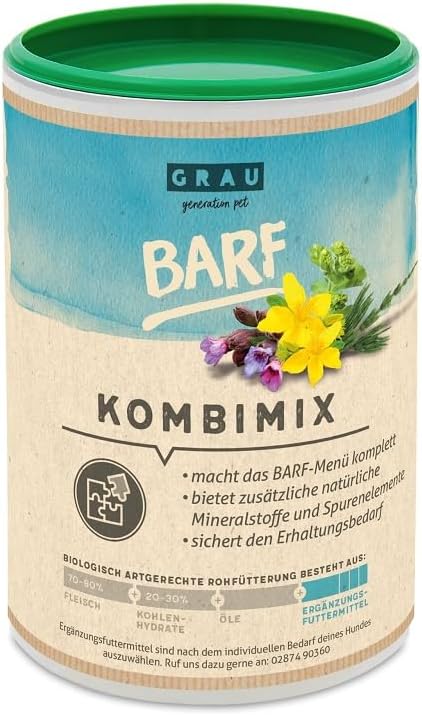 BARF-KombiMix für Hunde - natürliche Komplettmischung, 400 g