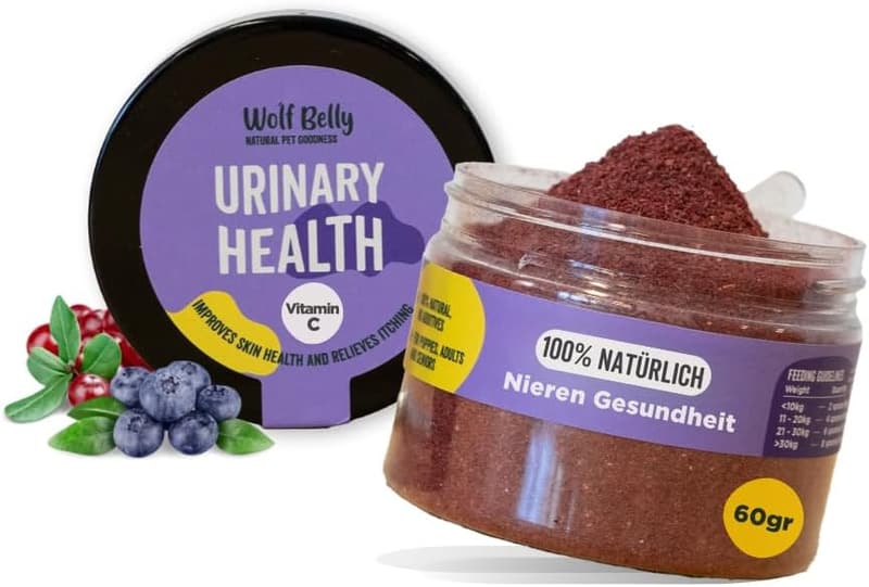 Wolf Belly - 100% Natürliches Cranberry Pulver für Hunde & Katzen, 60 g