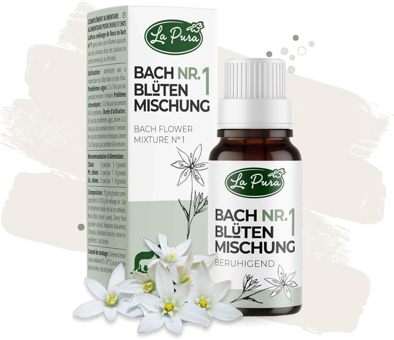 Beruhigende Bachblüten für Hunde & Katzen gegen Stress 10 g