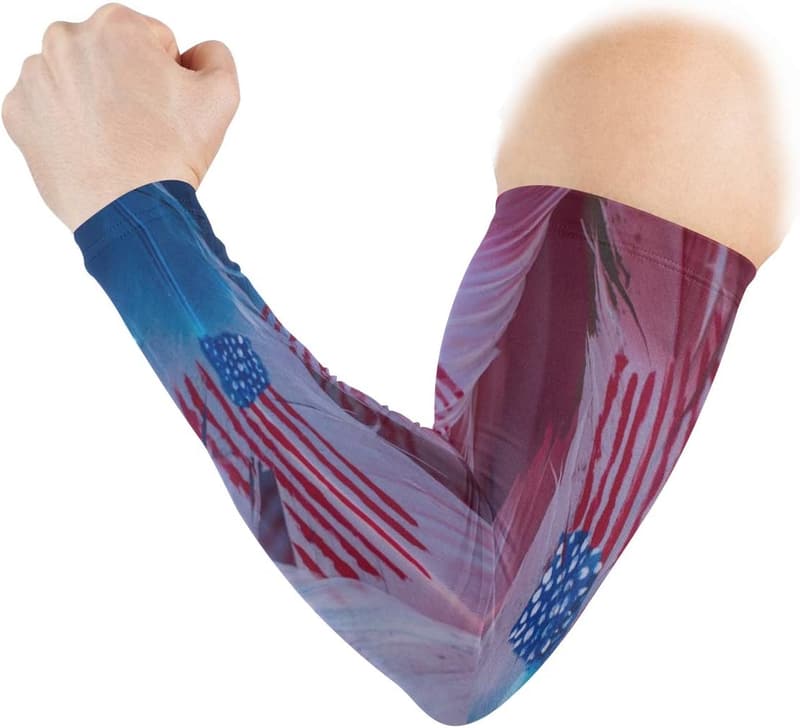 Amerikanische Flagge Armmanschette mit UV-Schutz und Kompression