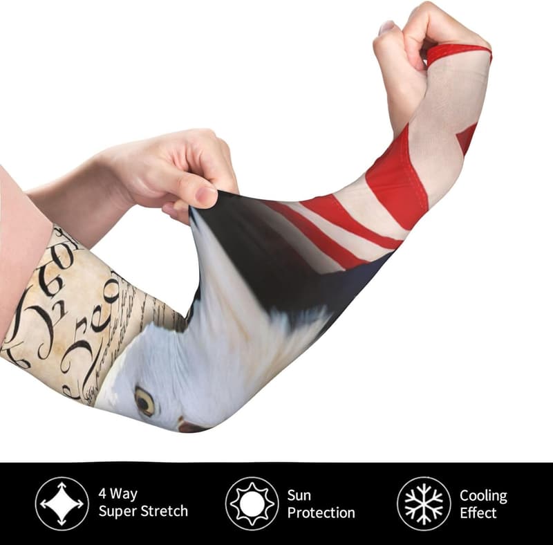 Patriotische, atmungsaktive Kühl-Armstulpen mit Sonnenschutz für Golf