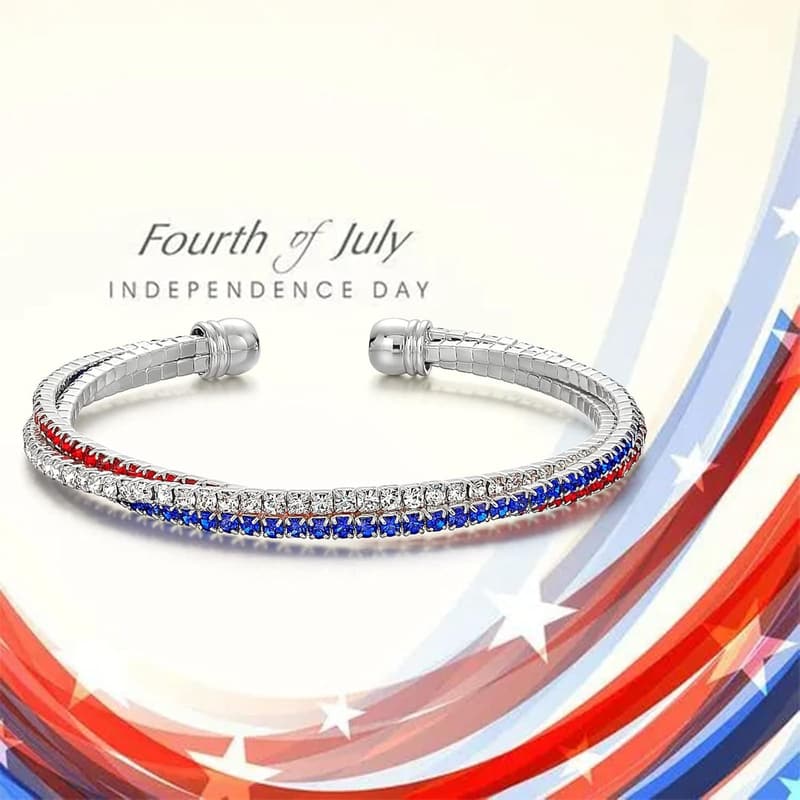 Patriotisches Armband mit Strass für Frauen und Mädchen