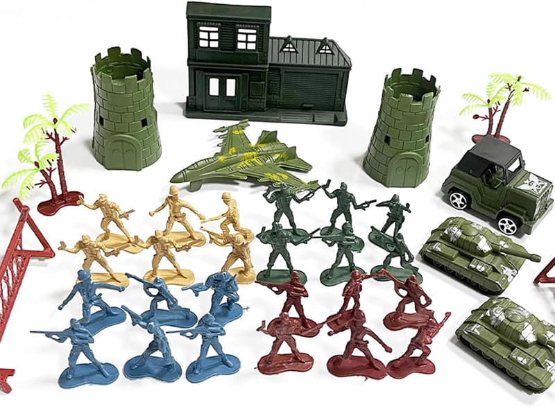 27 Stück Soldatenfiguren Set mit 11 Waffen, Militärspielzeug ab 6 Έτη