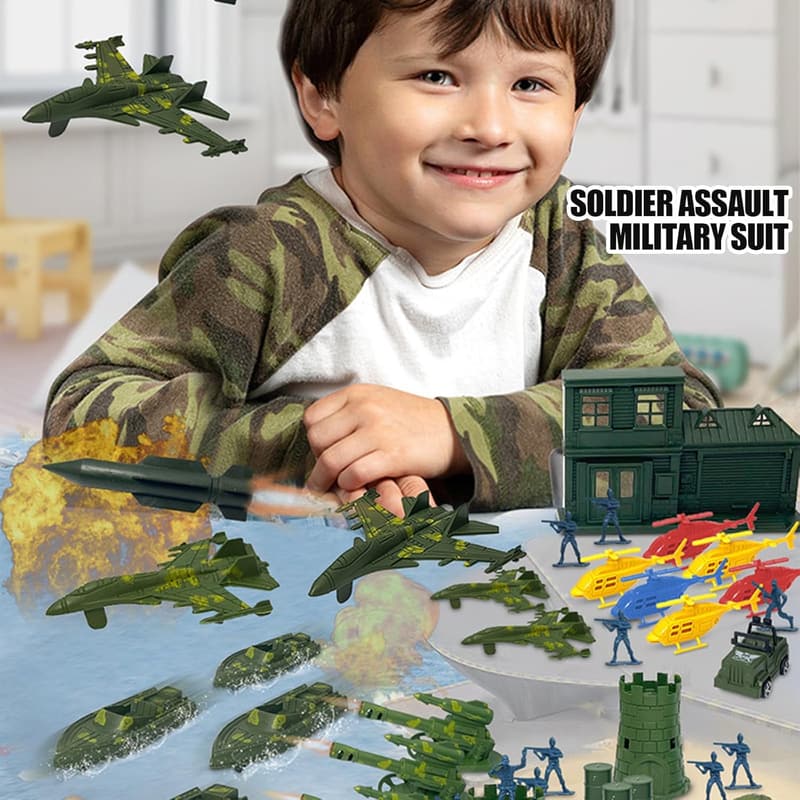 27 Stück Soldatenfiguren Set mit 11 Waffen, Militärspielzeug ab 6 Έτη