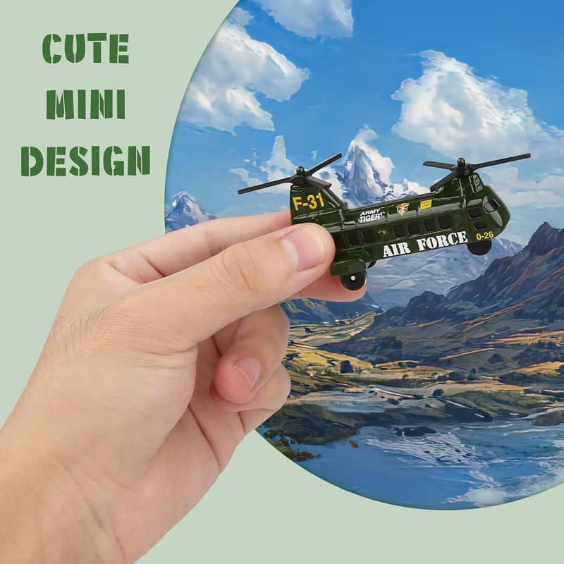 Militär Spielzeugautos Set aus Metalllegierung – 6er Set für Kinder ab 3 Έτη