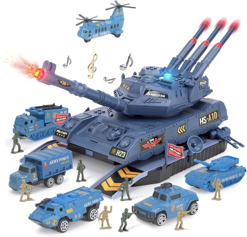Armee-Panzerspielzeugset mit Licht & Sound für Jungen, 3-8 Jahre