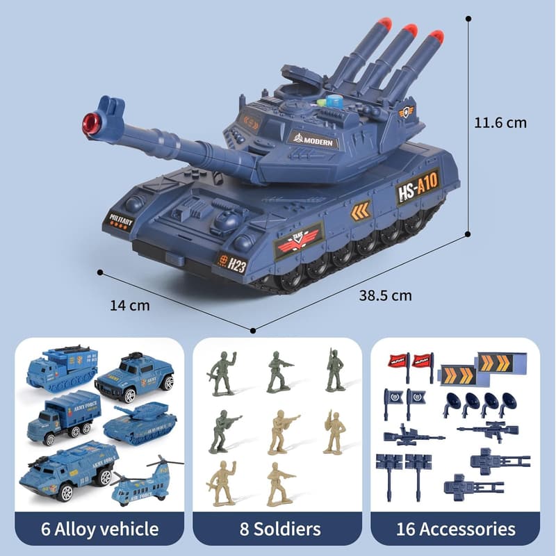 Armee-Panzerspielzeugset mit Licht & Sound für Jungen, 3-8 Jahre