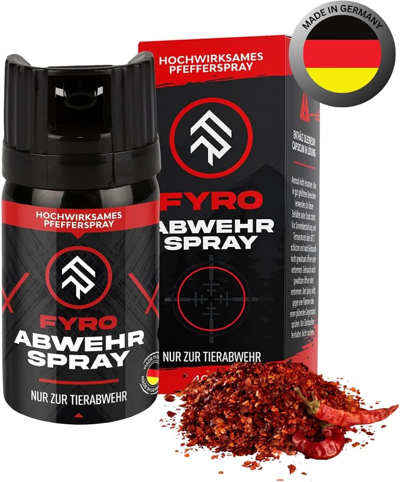 FYRO Pfefferspray für Selbstverteidigung und Tierabwehr, 40 ml