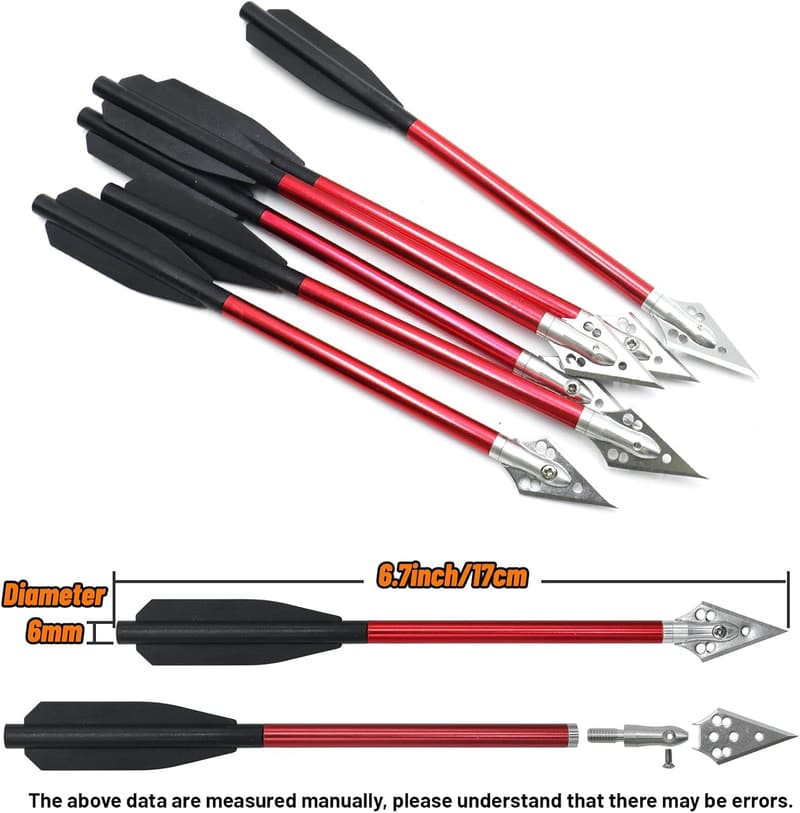 Mini-Armbrustschraube aus Aluminium, 17 cm, bunten Farben für Jagd und Übungen
