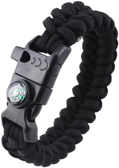 Taktisches Paracord Armband mit Kompass für Camping und Wandern