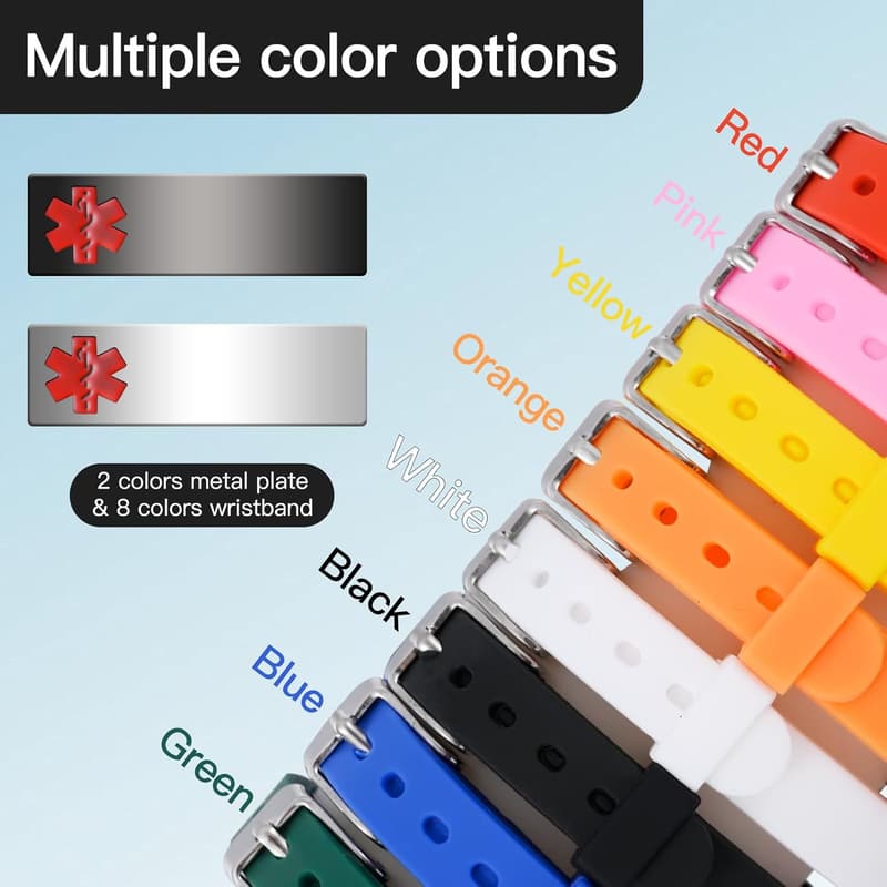 Personalisierbares medizinisches Notfall-Armband für Damen
