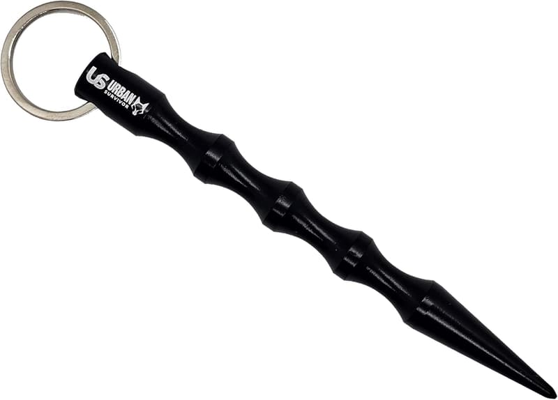 Ergonomischer Kubotan in Schwarz – Legale Selbstverteidigungswaffe für Frauen