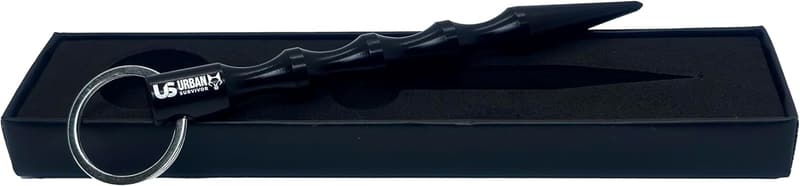 Ergonomischer Kubotan in Schwarz – Legale Selbstverteidigungswaffe für Frauen