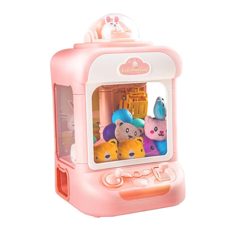 Mini-Arcade-Klauenmaschine für Kinder in Rosa mit Soundeffekten