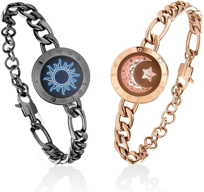 Liebesgeschenk für Paare: TOTWOO Partnerarmband mit Vibration & Licht