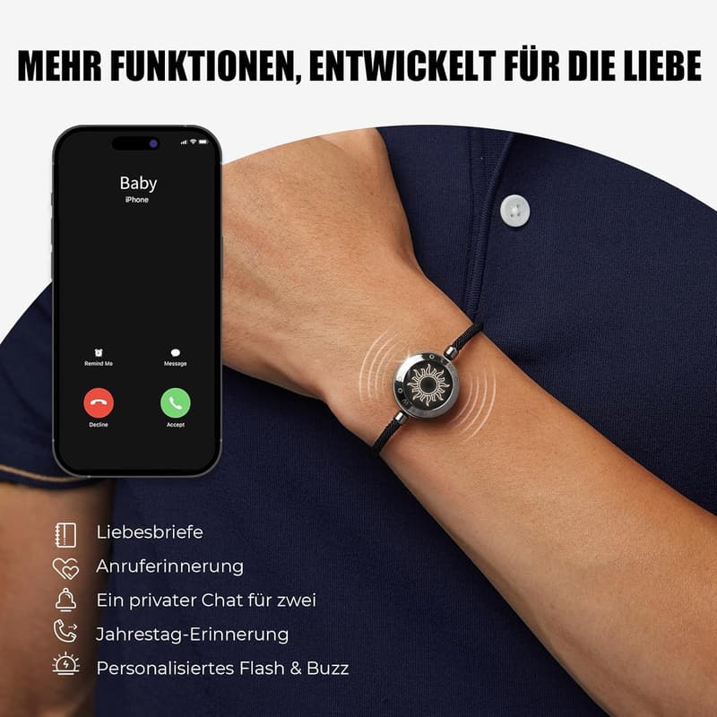 Liebesgeschenk: TOTWOO Vibrationsarmband für Paare mit Touchfunktion