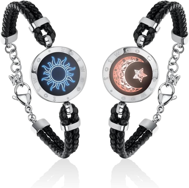 Valentinstag Geschenk: TOTWOO Partnerarmband mit Berührung & Vibration für Paare