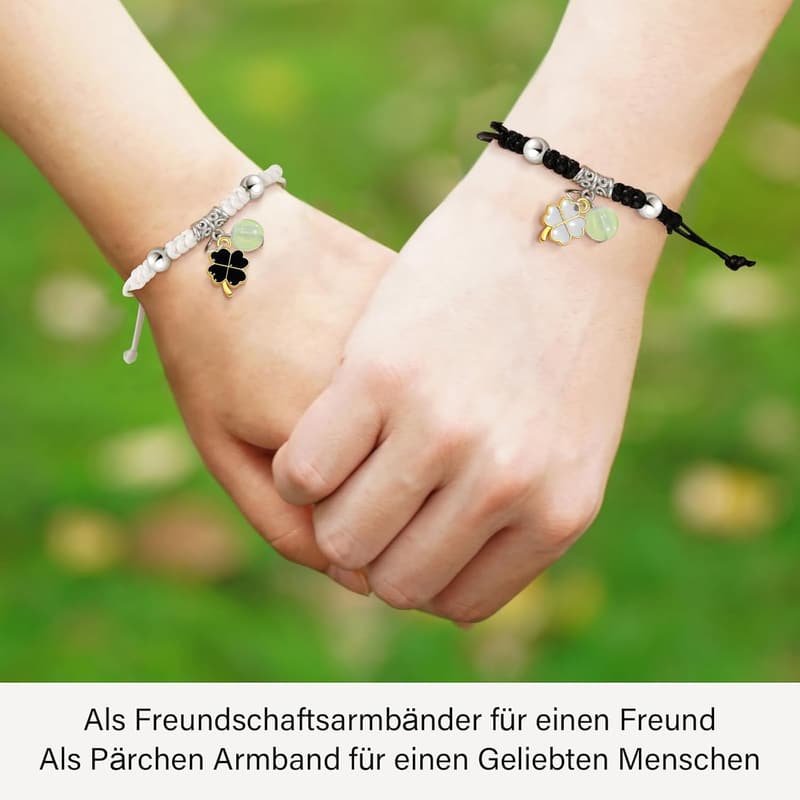 Partnerarmband für Fernbeziehungen - Geschenk für Paare zu Weihnachten und Valentinstag