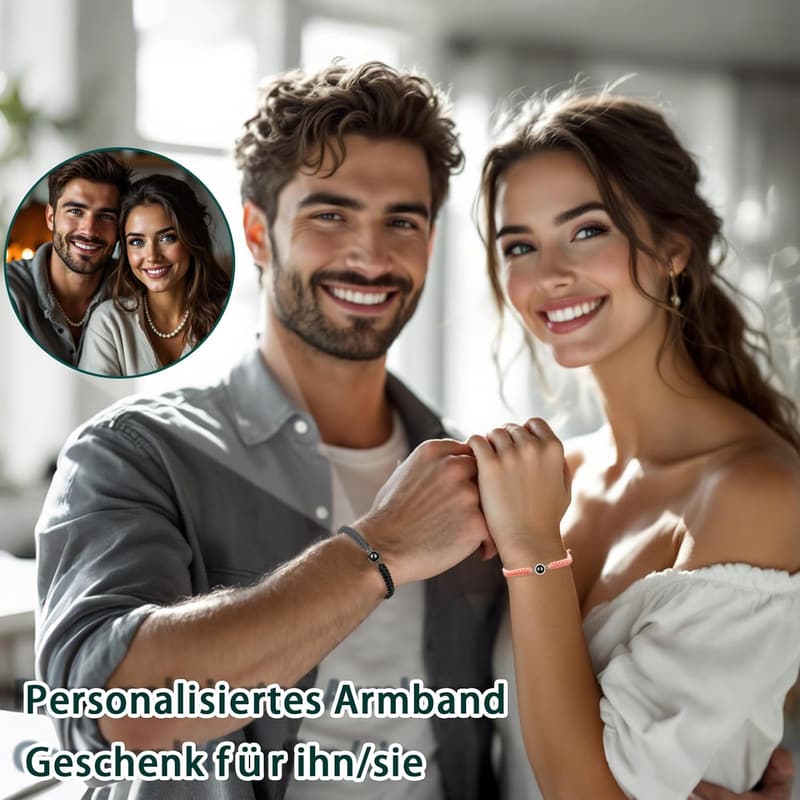 Personalisierte Foto-Projektionsarmband für Männer und Frauen
