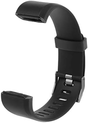 Silikon Ersatzarmband für ID115 Plus Smart Watch, Schwarz