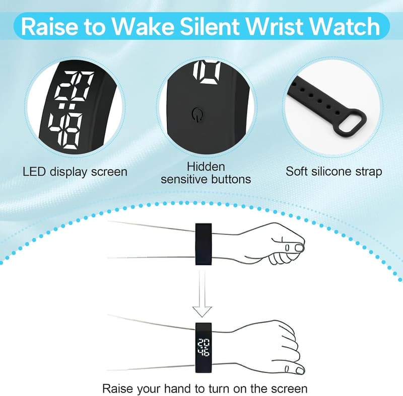 Vibrationsalarm-Armband für Tiefschläfer – wasserdicht, USB-ladbar