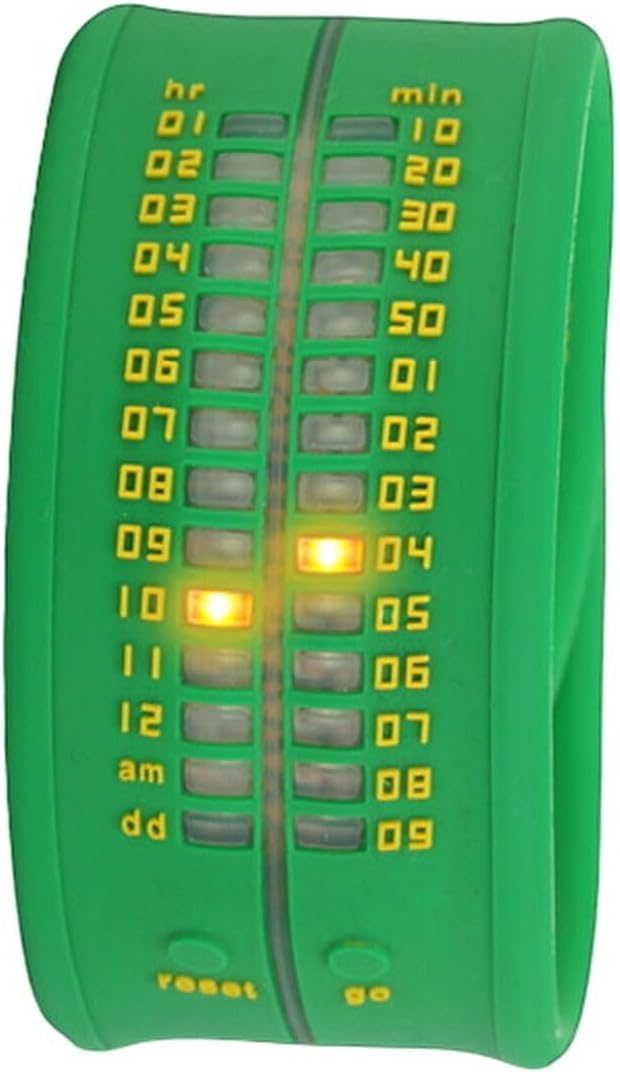 Unisex Digitaluhr Zero A6 in Grün, LCD-Anzeige, One Size