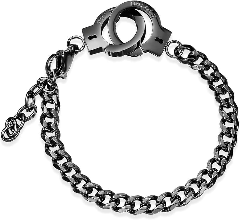 Edelstahl Handschellenarmband für Paare – Matching Freundschaftsdesign