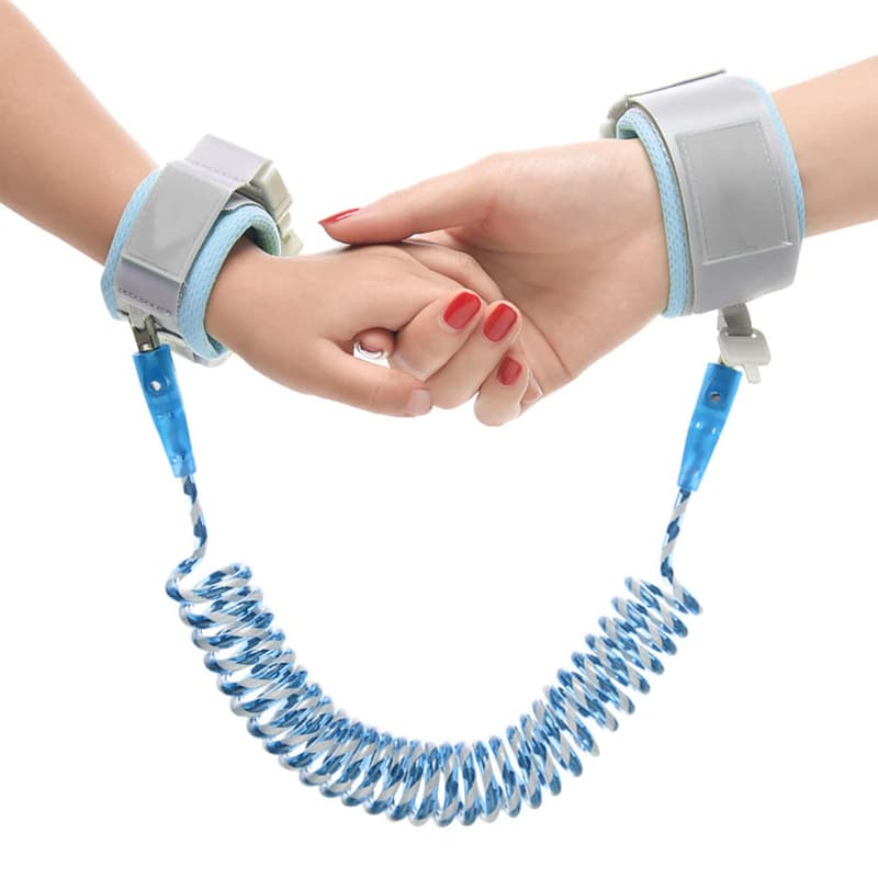 Sicherheitsleine für Kinder mit elastischem Handgelenkband (blau)