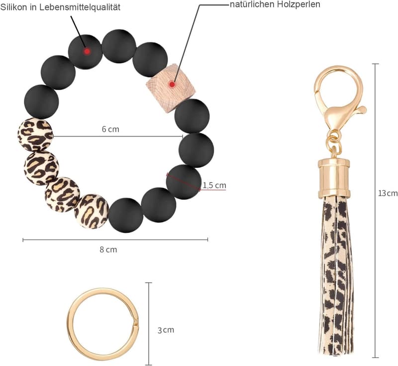 Silikon Schlüsselanhänger und Armband für Frauen
