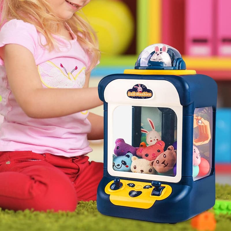 Mini-Arcade-Spielzeug mit Kapseln für Kindergeburtstag, Blau