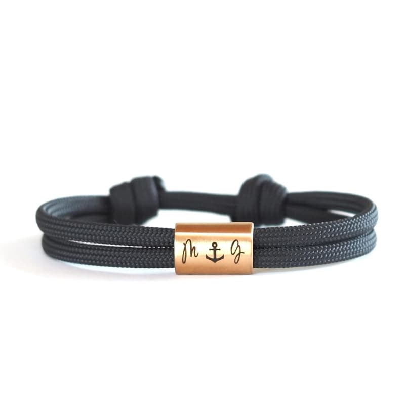 Personalisierbares Edelstahl-Armband für Paare mit Gravur