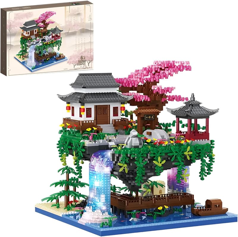 Pfirsichblüten-Bausteine Set für Architektur, 3320 Teile