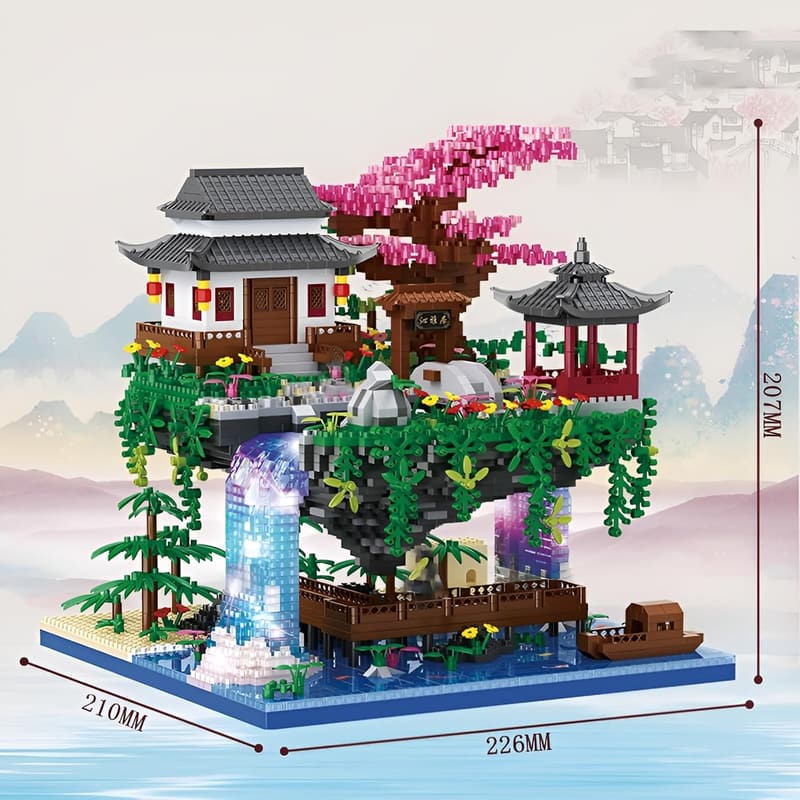Pfirsichblüten-Bausteine Set für Architektur, 3320 Teile