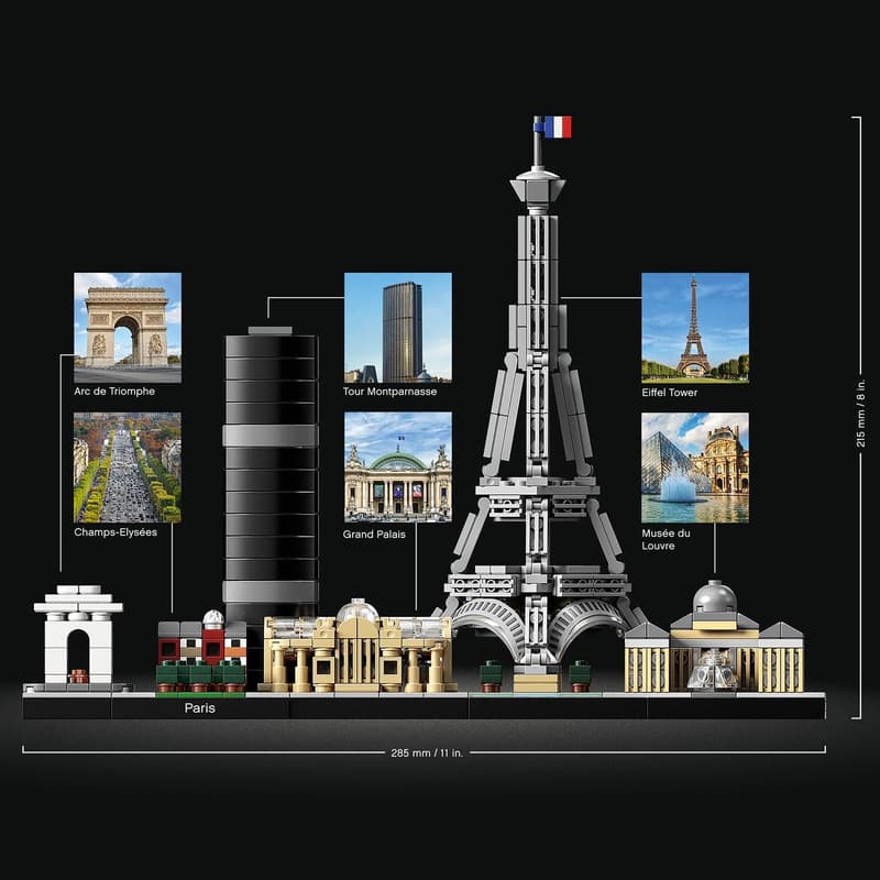LEGO Architektur Paris Skyline Modellbausatz mit Eiffelturm 21044