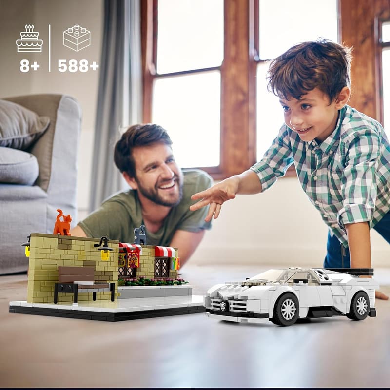 Klemmbaustein Rennauto für kreative Bauprojekte (588 Teile)