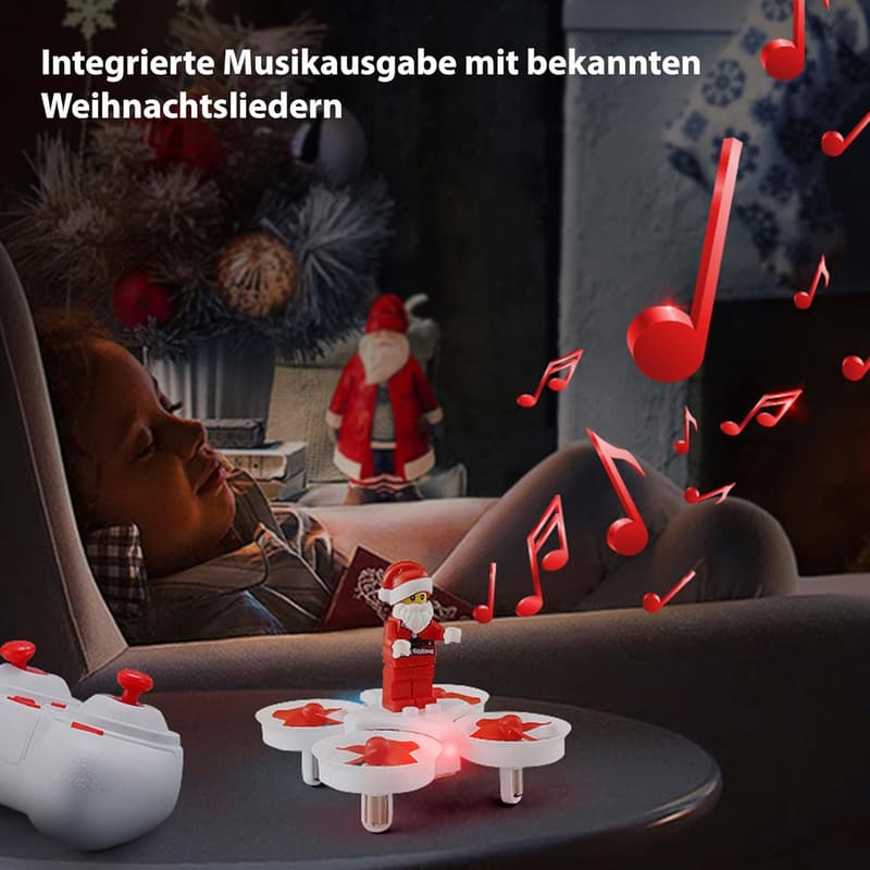 RC Mini-Drohne mit Musik, 3D-Flip und LED für Kinder und Erwachsene