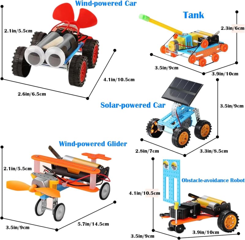 STEM Roboterbaukasten für Kinder – 5-in-1 Experimentierkasten