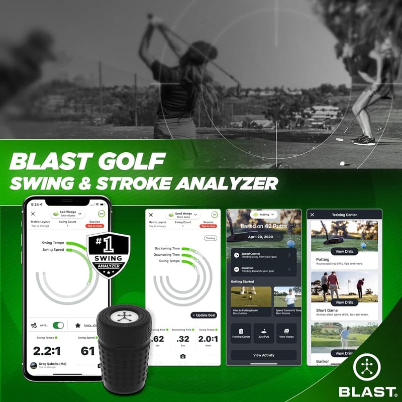 Blast Golf - Schwung- und Schlaganalysator Gen 3 für Golfer