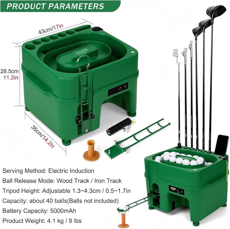 Automatischer Golfballspender mit Induktionsfreigabe und 5000 mAh Akku