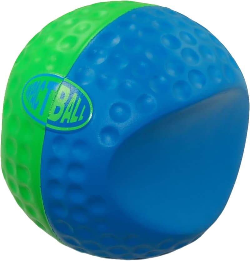 Golfschwung-Trainer Impact Ball – Medium (Blau/Grün) zur Verbesserung der Spieltechnik
