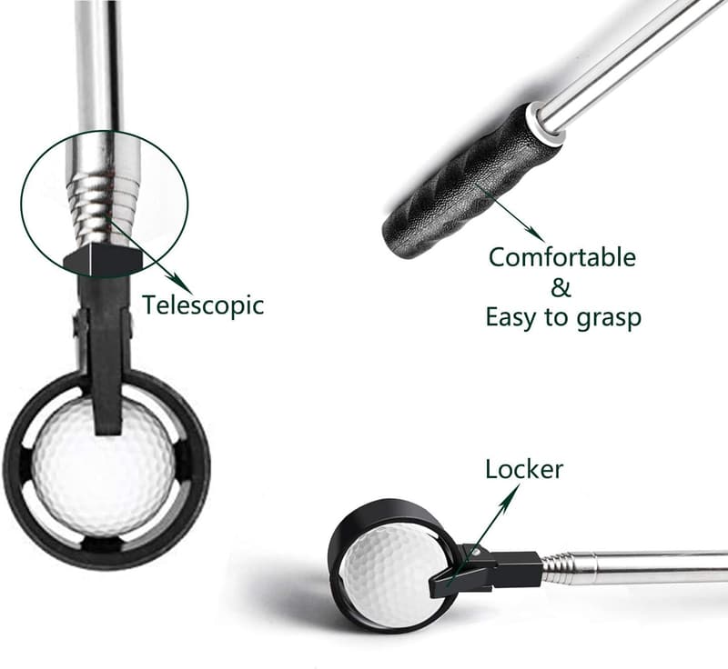 Edelstahl Golfball Retriever 9ft – Teleskopischer Golfzubehör für Golfer