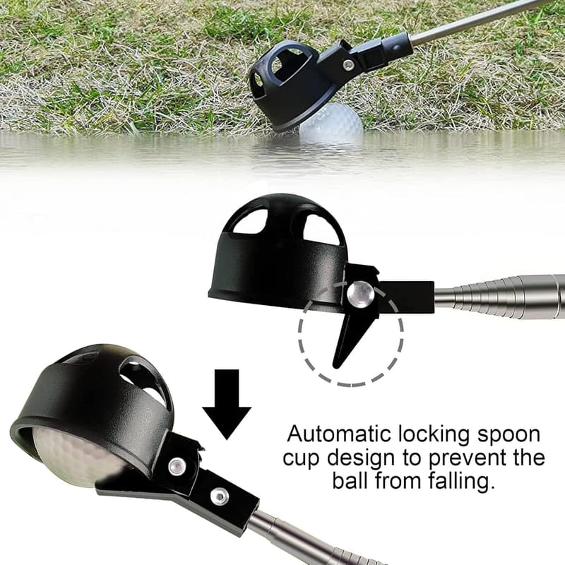 Edelstahl Golfball-Retriever mit Teleskop-Funktion für Golfer