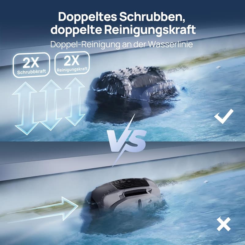 Beatbot AquaSense 2 Akku-Poolroboter mit Oberflächen-Parkfunktion für Pools bis 300 m²
