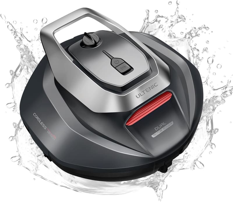 Ultener Kabelloser Poolsauger mit 5200 mAh Akku, 90 Min Laufzeit für Oberirdische Pools bis 80 m²